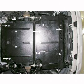 Kolchuga Защита двигателя, КПП и радиатора на Toyota Land Cruiser Prado 150 '09- (V-4,0) (ZiPoFlex-оцинковка)