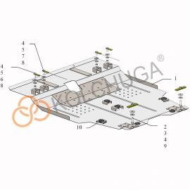 Kolchuga Защита двигателя, КПП и радиатора на Toyota Matrix I '02-08