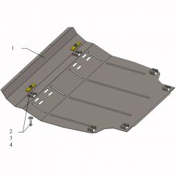 Kolchuga Защита двигателя, КПП и радиатора на Toyota RAV4 III '05-16 (V-2,2D) (ZiPoFlex-оцинковка)