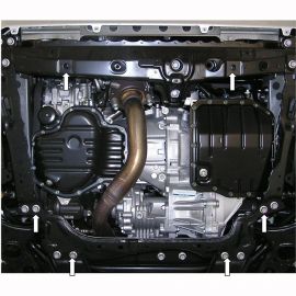 Kolchuga Защита двигателя, КПП и радиатора на Toyota RAV4 III '05-16 (V-2,0; 2,5) (ZiPoFlex-оцинковка)