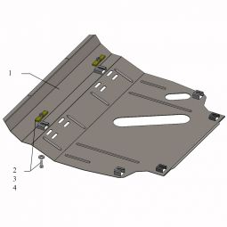 Kolchuga Защита двигателя, КПП и радиатора на Toyota RAV4 III '05-16 (V-2,0; 2,5)