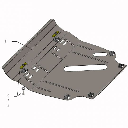 Kolchuga Защита двигателя, КПП и радиатора на Toyota RAV4 III '05-16 (V-2,0; 2,5) Kolchuga Защита двигателя, КПП и радиатора на Toyota RAV4 III '05-16 (V-2,0; 2,5)