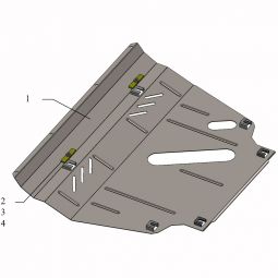 Kolchuga Защита двигателя, КПП и радиатора на Toyota RAV4 III '05-16 (LWB)