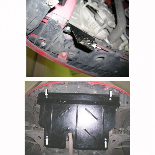 Kolchuga Защита двигателя, КПП и радиатора на Toyota Yaris II '06-11 Kolchuga Защита двигателя, КПП и радиатора на Toyota Yaris II '06-11