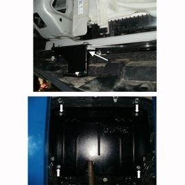 Kolchuga Защита двигателя, КПП и радиатора на Toyota Yaris III '10-14 (ZiPoFlex-оцинковка)