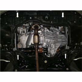 Kolchuga Защита двигателя, КПП и радиатора на Toyota Yaris III '14-17 (ZiPoFlex-оцинковка)