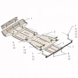 Kolchuga Защита двигателя, КПП, радиатора, РКПП и переднего моста на Toyota Hilux VIII '15- (ZiPoFlex-оцинковка)