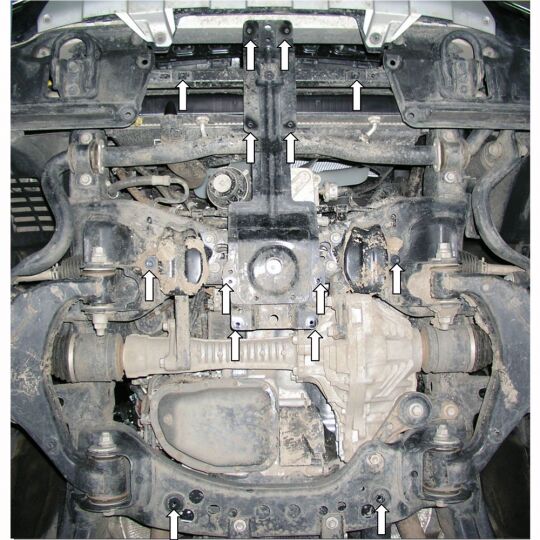 Kolchuga Защита двигателя, радиатора и редуктора на Toyota Land Cruiser 200 '07- Kolchuga Защита двигателя, радиатора и редуктора на Toyota Land Cruiser 200 '07-