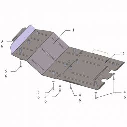 Kolchuga Защита двигателя, радиатора и редуктора на Toyota Land Cruiser 200 '07-