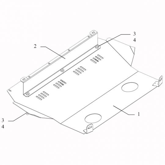 Kolchuga Защита двигателя, КПП и радиатора на Lada Priora '07-18
