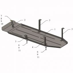 Kolchuga Защита бака на Volkswagen Amarok '10- (ZiPoFlex-оцинковка)