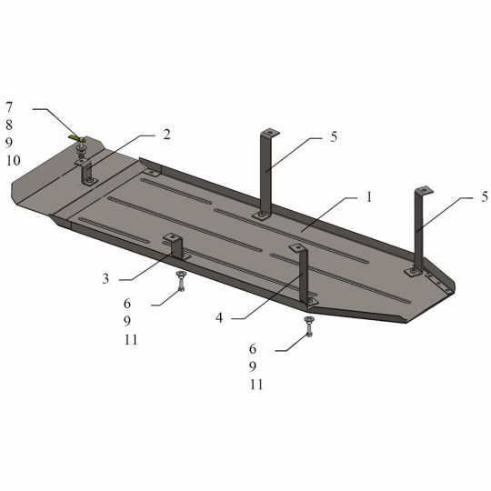 Kolchuga Защита бака на Volkswagen Amarok '10- (ZiPoFlex-оцинковка) Kolchuga Защита бака на Volkswagen Amarok '10- (ZiPoFlex-оцинковка)