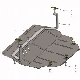 Kolchuga Защита двигателя и КПП на Volkswagen Polo IV '01-09 седан