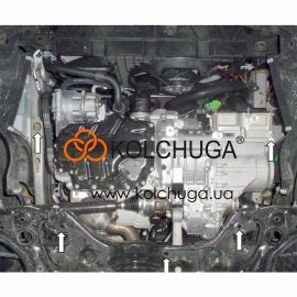 Kolchuga Защита двигателя и КПП на Volkswagen Polo VI '17- седан (ZiPoFlex-оцинковка)