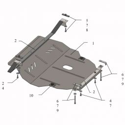 Kolchuga Защита двигателя, КПП и радиатора на Volkswagen Bora '99-05 (бензин)