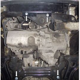 Kolchuga Защита двигателя, КПП и радиатора на Volkswagen Caddy II '95-04 (V-1,9SDI)