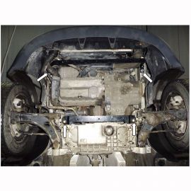 Kolchuga Защита двигателя, КПП и радиатора на Volkswagen Caddy WeBasto III '04-10 (электроусилитель)