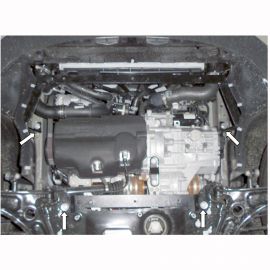Kolchuga Защита двигателя, КПП и радиатора на Volkswagen Caddy GP III '10- (ZiPoFlex-оцинковка)
