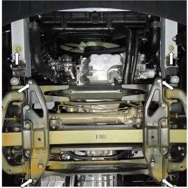 Kolchuga Защита двигателя, КПП и радиатора на Volkswagen Crafter I '06-16 (ZiPoFlex-оцинковка)