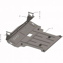 Kolchuga Защита двигателя, КПП и радиатора на Volkswagen Crafter I '06-16