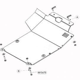 Kolchuga Защита двигателя, КПП и радиатора на Volkswagen Passat B3 '88-93 (V-1,6; 1,8)