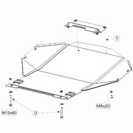 Kolchuga Защита двигателя, КПП и радиатора на Volkswagen Passat B3 '88-93 (V-1,6; 1,8 с гидроусилителем)