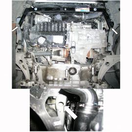 Kolchuga Защита двигателя, КПП и радиатора на Volkswagen Passat B6 '05-10 (ZiPoFlex-оцинковка)