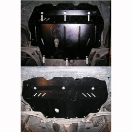 Kolchuga Защита двигателя, КПП и радиатора на Volkswagen Passat B7 '10- (ZiPoFlex-оцинковка)