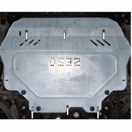 Kolchuga Защита двигателя, КПП и радиатора на Volkswagen Passat B8 '14- (сборка USA) (ZiPoFlex-оцинковка)