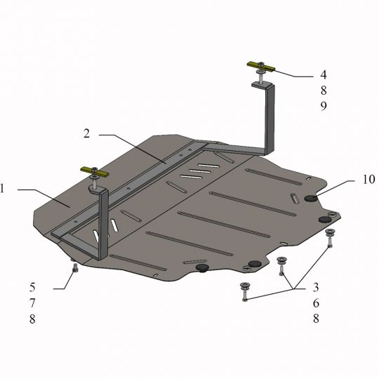 Kolchuga Защита двигателя, КПП и радиатора на Volkswagen Passat B8 '14- (сборка USA) (ZiPoFlex-оцинковка) Kolchuga Защита двигателя, КПП и радиатора на Volkswagen Passat B8 '14- (сборка USA) (ZiPoFlex-оцинковка)