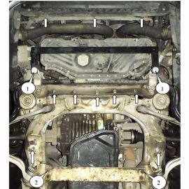 Kolchuga Защита двигателя, КПП и радиатора на Volkswagen Phaeton '02-16 (V-3,2i; 3,0TDI)