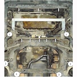 Kolchuga Защита двигателя, КПП и радиатора на Volkswagen Phaeton '02-16 (V-6,0i W12)