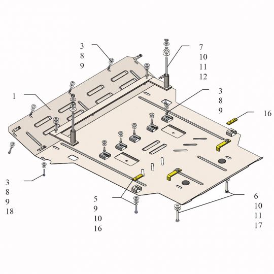 Kolchuga Защита двигателя, КПП и радиатора на Volkswagen Phaeton '02-16 (V-6,0i W12) Kolchuga Защита двигателя, КПП и радиатора на Volkswagen Phaeton '02-16 (V-6,0i W12)
