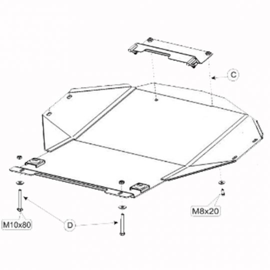 Kolchuga Защита двигателя, КПП и радиатора на Volkswagen Polo Classic III '94-01 (на авто с гидроусилителем) Kolchuga Защита двигателя, КПП и радиатора на Volkswagen Polo Classic III '94-01 (на авто с гидроусилителем)