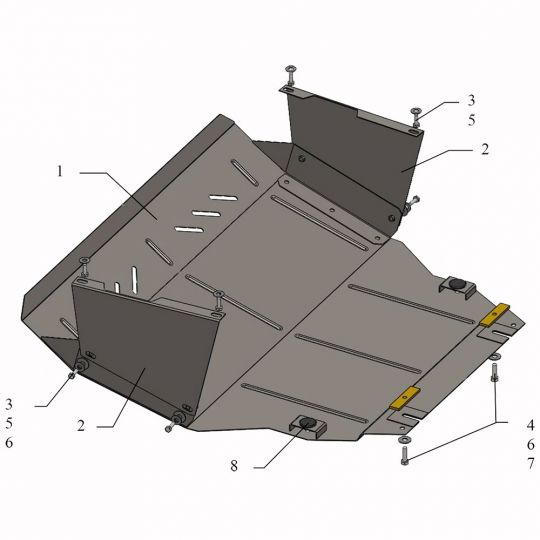 Kolchuga Защита двигателя, КПП и радиатора на Volkswagen T-4 '90-03 (ZiPoFlex-оцинковка) Kolchuga Защита двигателя, КПП и радиатора на Volkswagen T-4 '90-03 (ZiPoFlex-оцинковка)