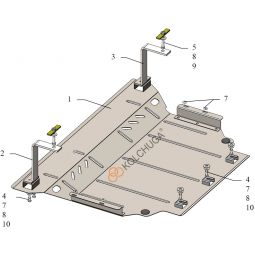 Kolchuga Защита двигателя, КПП и радиатора на Volkswagen T-Roc '17-