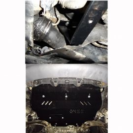 Kolchuga Защита двигателя, КПП и радиатора на Volkswagen Touran I '03-10 (с электроусилителем) (ZiPoFlex-оцинковка)