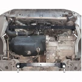 Kolchuga Защита двигателя, КПП и радиатора на Volkswagen Touran I '10-15 (ZiPoFlex-оцинковка)