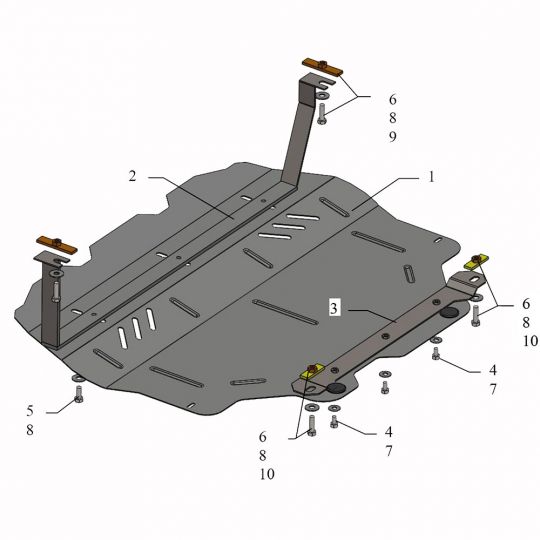 Kolchuga Защита двигателя, КПП и радиатора на Volkswagen Touran I '10-15 (ZiPoFlex-оцинковка) Kolchuga Защита двигателя, КПП и радиатора на Volkswagen Touran I '10-15 (ZiPoFlex-оцинковка)