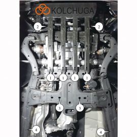 Kolchuga Защита двигателя, КПП и РКПП на Volkswagen Amarok '10- (ZiPoFlex-оцинковка)