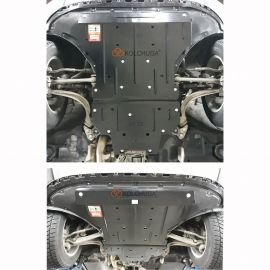 Kolchuga Защита двигателя и стартера на Volkswagen Touareg III '18- (ZiPoFlex-оцинковка)