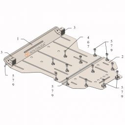 Kolchuga Защита двигателя и стартера на Volkswagen Touareg III '18-