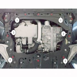 Kolchuga Защита двигателя и КПП на Volvo S90 II '16- (ZiPoFlex-оцинковка)