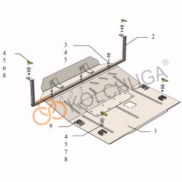 Kolchuga Защита двигателя, КПП и радиатора на Volvo 440/460 '88-96