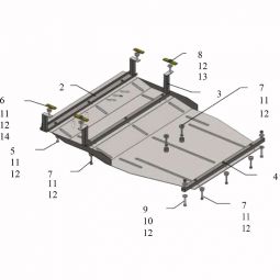 Kolchuga Защита двигателя, КПП и радиатора на Volvo 940 '90-98 (МКПП)