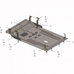 Kolchuga Защита двигателя, КПП и радиатора на Volvo 960 '90-98 (АКПП)