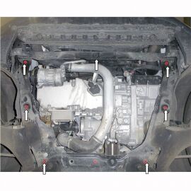 Kolchuga Защита двигателя, КПП и радиатора на Volvo S60 II '10-