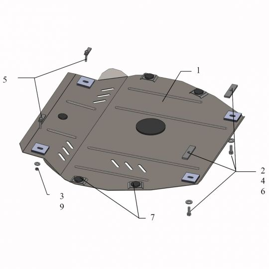 Kolchuga Защита двигателя, КПП и радиатора на Volvo V70 II '00-07 Kolchuga Защита двигателя, КПП и радиатора на Volvo V70 II '00-07