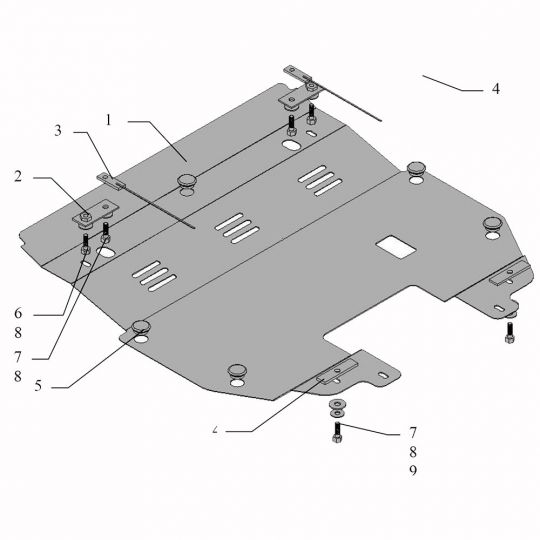 Kolchuga Защита двигателя, КПП и радиатора на Volvo XC90 I '02-14 Kolchuga Защита двигателя, КПП и радиатора на Volvo XC90 I '02-14