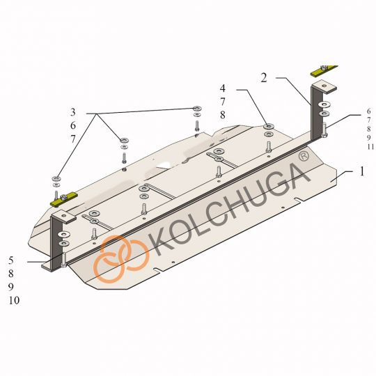 Kolchuga Защита радиатора на Volvo S80 (TS) I '98-06 Kolchuga Защита радиатора на Volvo S80 (TS) I '98-06